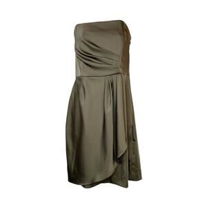 BANANA REPUBLIC Chiffon Cocktail Dress in Olive Green Size 6